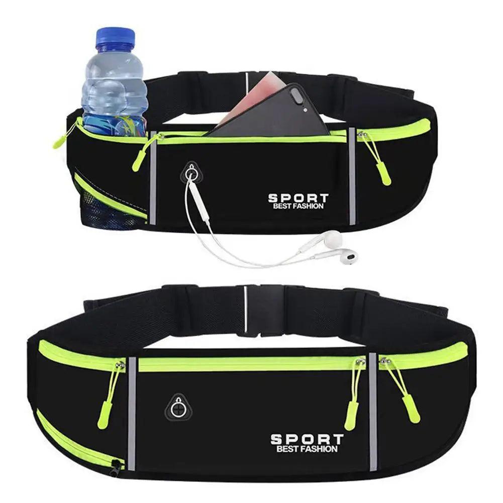 Laufgürteltasche Sport Outdoor Jogging Marathon & Fitness Verstellbare Bauchtasche mit Trinkflaschenhalter Reißverschlusstaschen