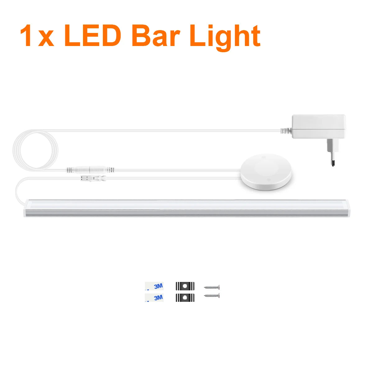 Penetrable Wood Touch Sensor Dimmable LED Lights Motion Sensor Under Cabinet Kitchen Light Aluminum Bar Lamp Wardrobe Shelf Deco