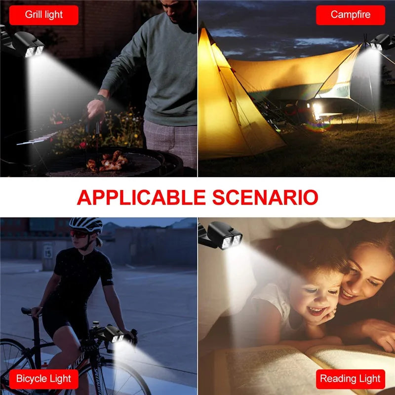 Tragbare BBQ Grillleuchte LED-Licht Taschenlampe Beleuchtungslampe mit Griffhalterungsclip für Barbecue Grillen Outdoor-Zubehör