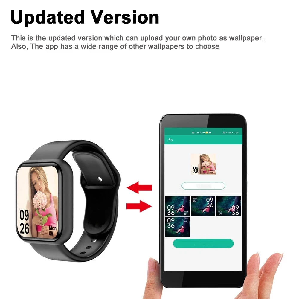 Herren Smartwatch Smart Watch Sportuhren Armband Damen Fitness Kinder Digitale Armbanduhr Elektronische Schwarze Uhr Für Android IOS