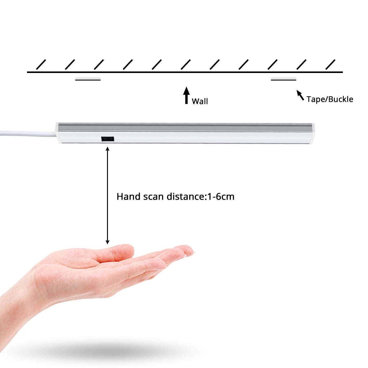 USB Kitchen LED Lights Under Cabinet Unit Lamp Non-Contact Hand Wave Sensor Switch For Cupboard Shelves Workbench Closet Desk