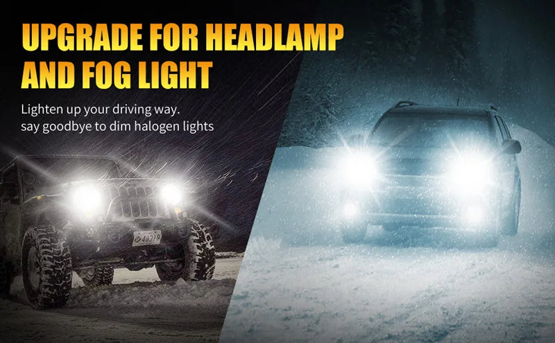 AILEO 2 bombillas led H4 de luz alta y baja, alta calidad, 20000 lúmenes, 90 W, H7, CSP, bombilla de faro para coche, 6500 K, luz de circulación diurna, lámpara automotriz