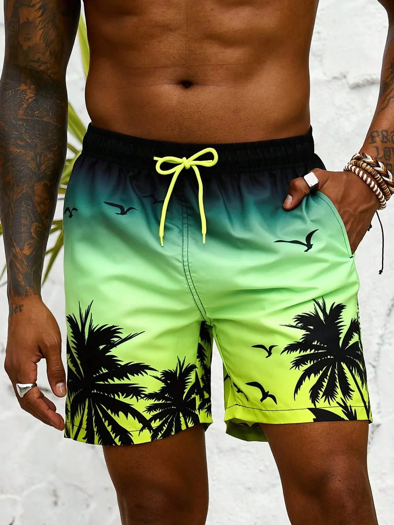 2025 New Men's Casual Shorts Fitness Shorts Summer Breathable 3D Beach Shorts Men's Classic Beach Quick Drying Shorts