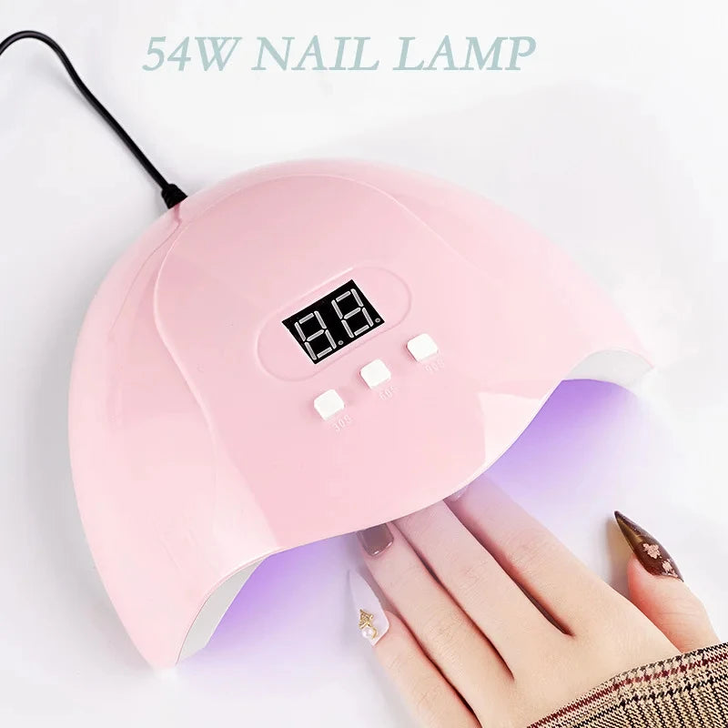 54W 18 LED UV Nagellampe Manicure Nageltrockner Nagelwerkzeuge Maschine UV Professionelles Material Nägel Trocknen Wärmelampen
