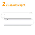 USB Küchen-LED-Beleuchtung Unterschranklampe Berührungsloser Handwellensensor-Schalter für Schrankregale Werkbank Kleiderschrank Schreibtisch