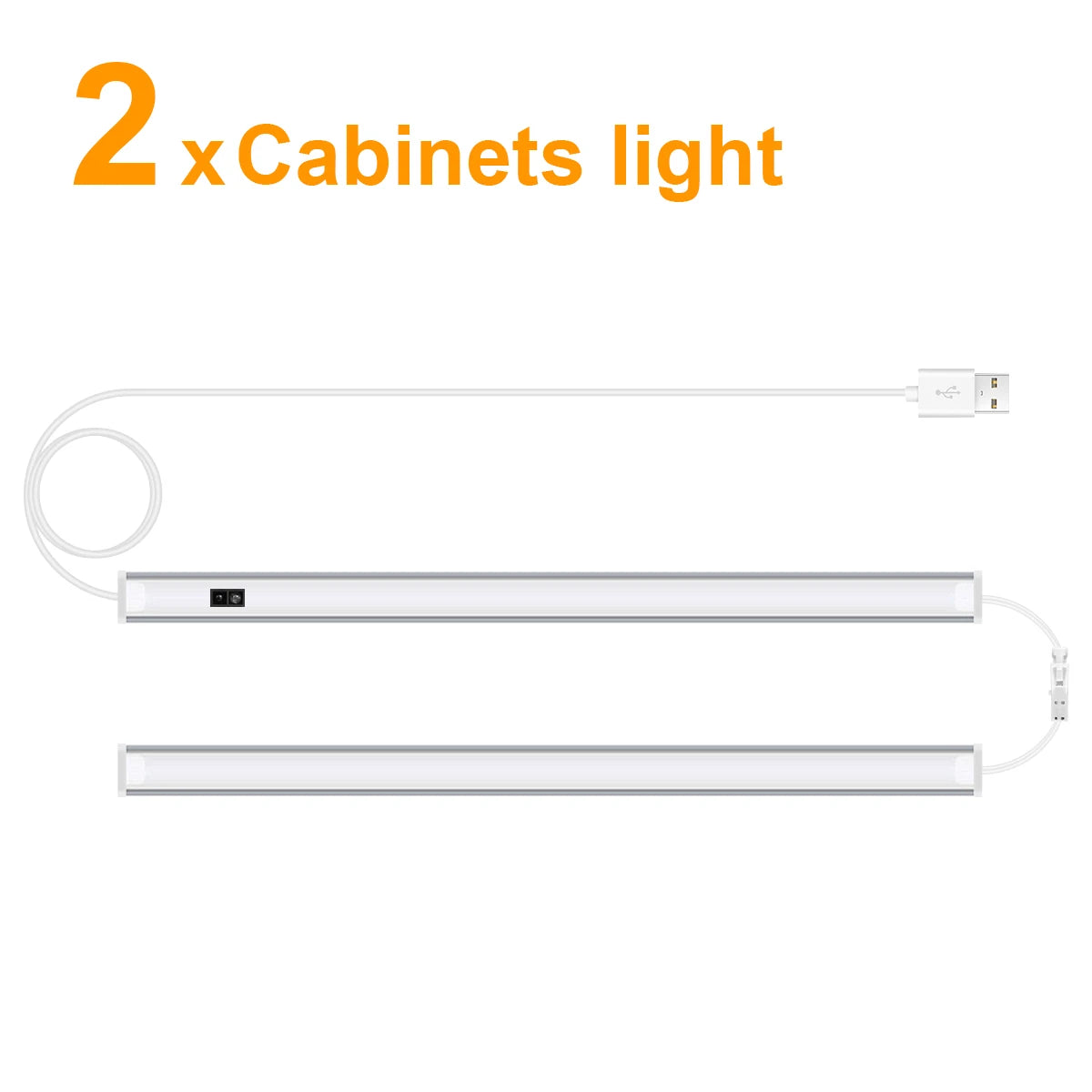 USB Kitchen LED Lights Under Cabinet Unit Lamp Non-Contact Hand Wave Sensor Switch For Cupboard Shelves Workbench Closet Desk