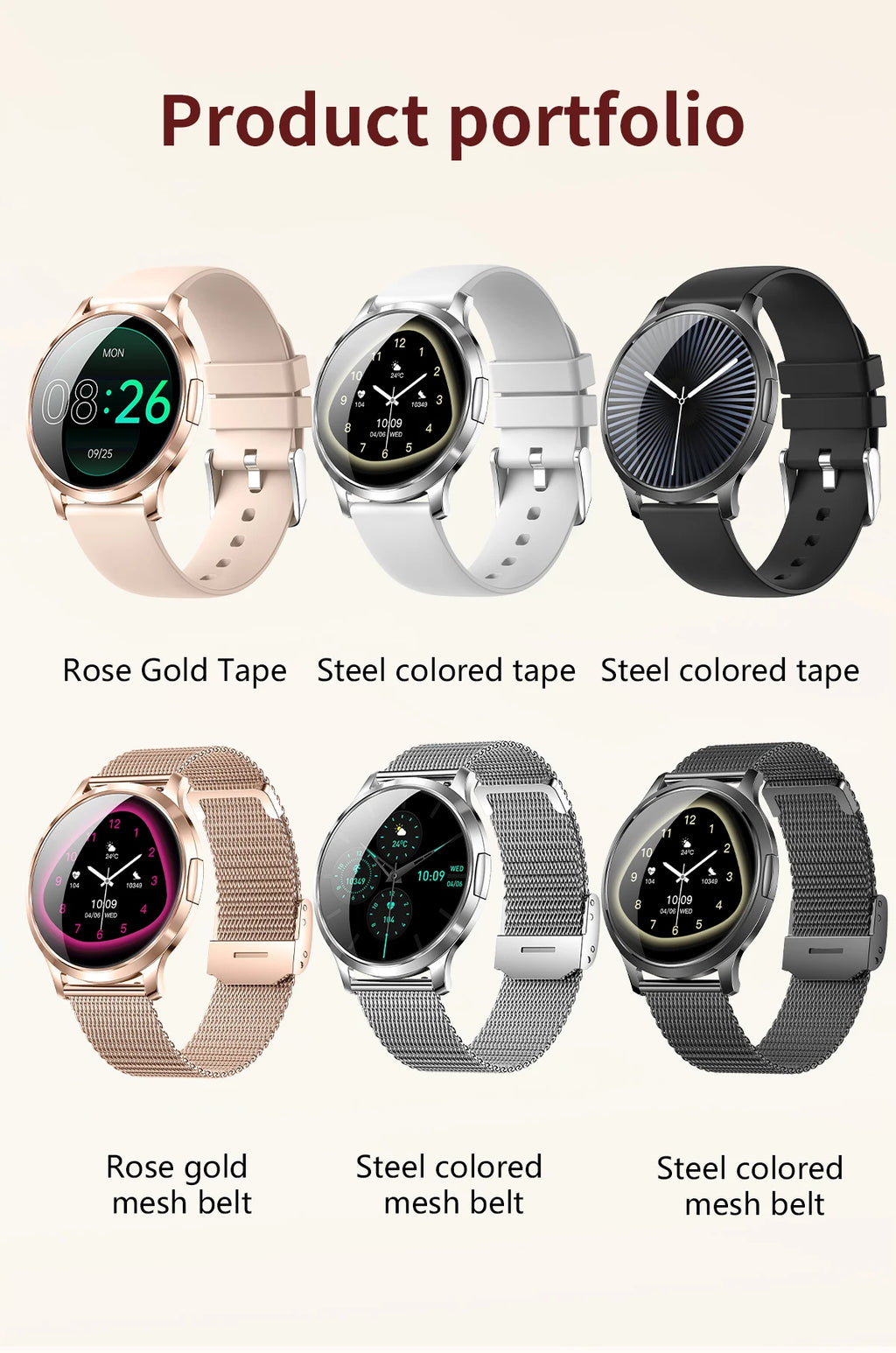 2025 NEU Smartwatch Damen 1,32"AMOLED Sport Fitness Armband Benutzerdefiniertes Zifferblatt Uhren Herren Herzfrequenz Bluetooth Anruf Damen Smartwatch
