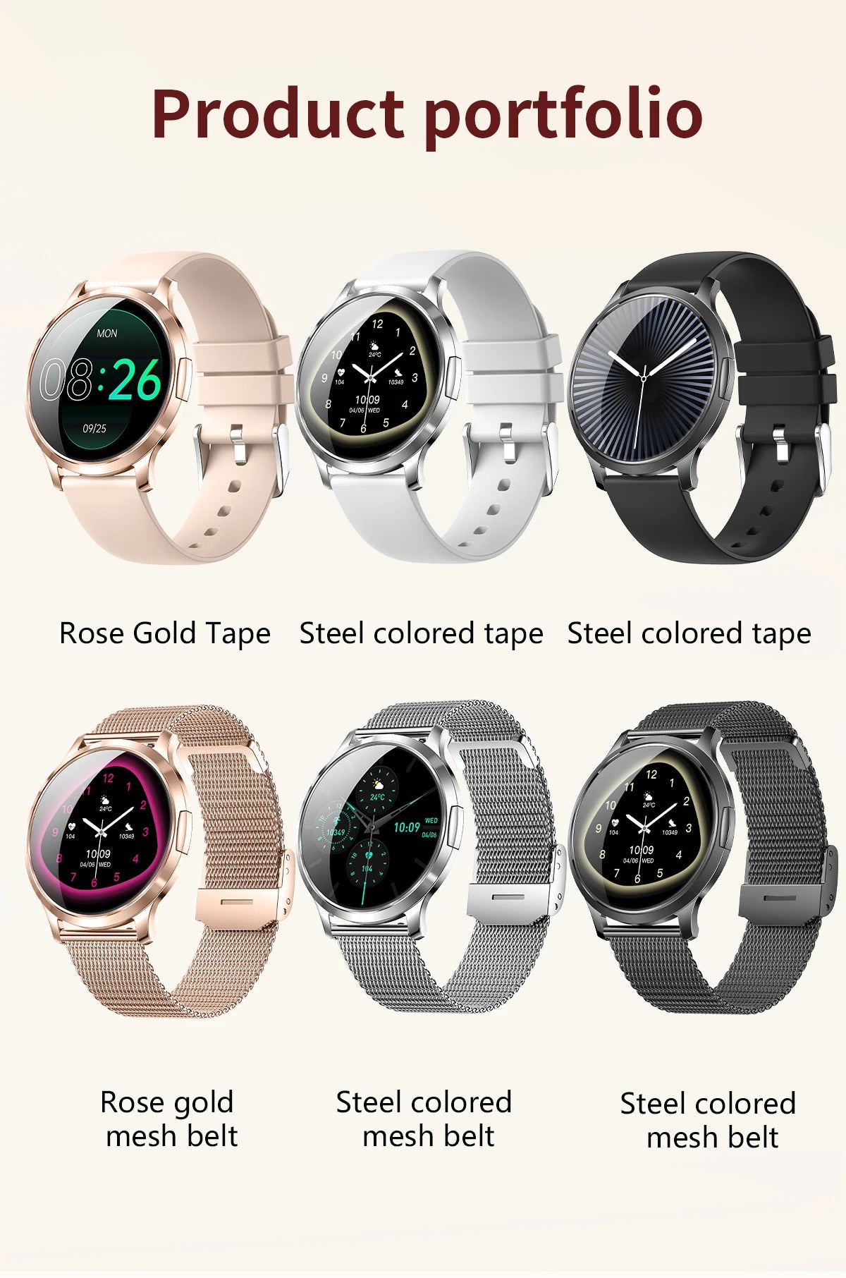 2025 NEU Smartwatch Damen 1,32"AMOLED Sport Fitness Armband Benutzerdefiniertes Zifferblatt Uhren Herren Herzfrequenz Bluetooth Anruf Damen Smartwatch