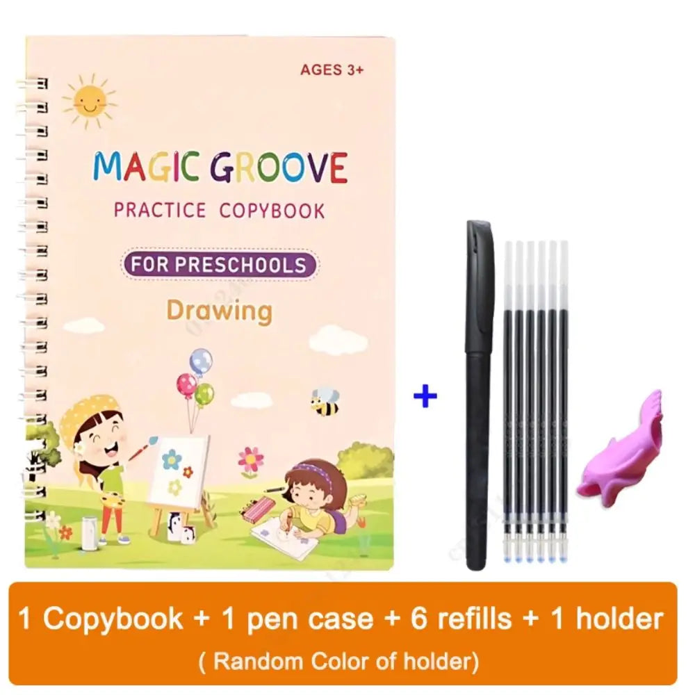 Schreibübungsbücher Englisch Groove Magic Practice Copybook Kinderbuch Lernzahlen Buchstaben Alphabet Kalligrafie Geschenk