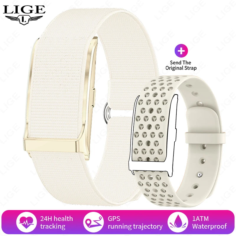 LIGE Smartwatch ohne Display Herren Herzfrequenz Blutdruck Gesundheitsmonitor Armband Smart Armreif Sport Fitness Damen Smartwatch