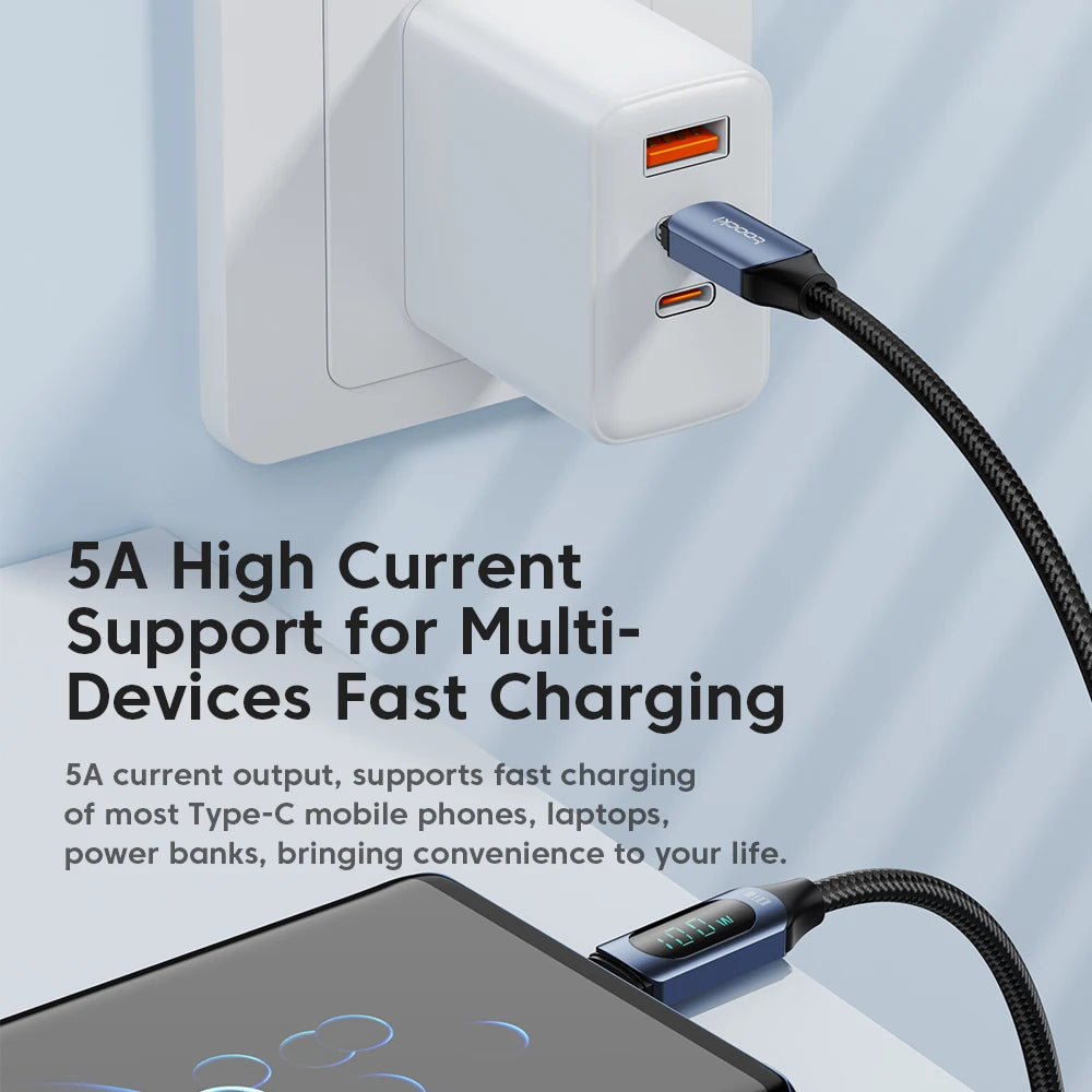 Toocki 100W USB-C Charging Cable with Display