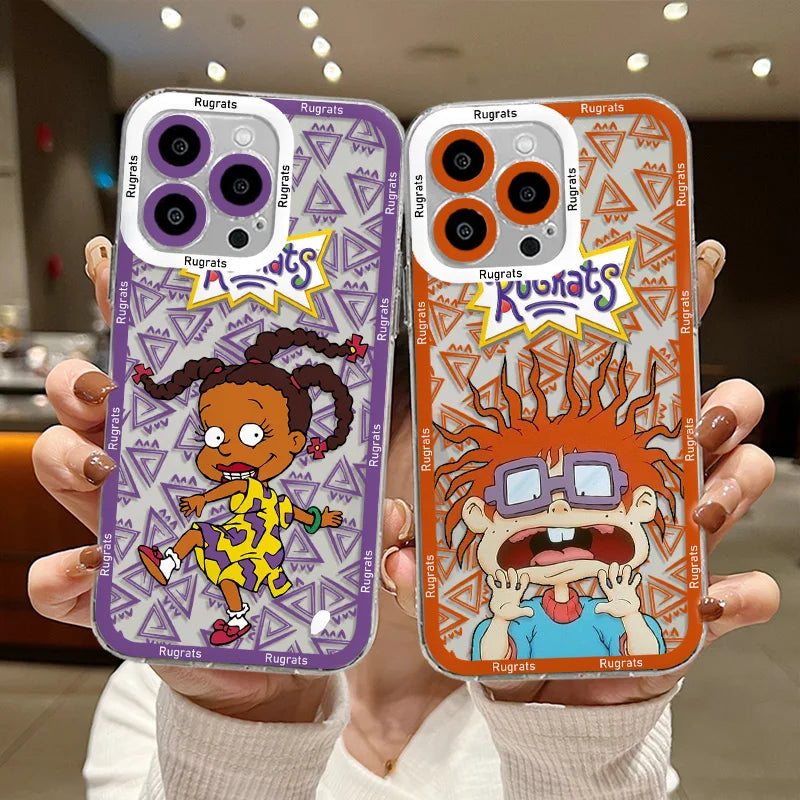 Cartoon Lustig R-rugrats Handyhülle für OPPO Reno 12F 12 7 11 11F 10 2F 4 8 8T 8Z 7Z 7 6Z 6 5 Pro Plus 4G 5G Klare Weiche TPU Abdeckung