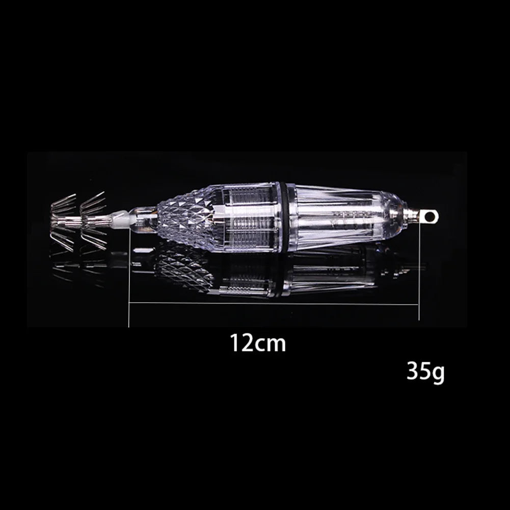 Fischköderlicht LED Tiefsee Leuchtender Tintenfisch Oktopus Regenschirmhaken LED Tintenfisch-Köderlampe Angelzubehör Unterwasserleuchten