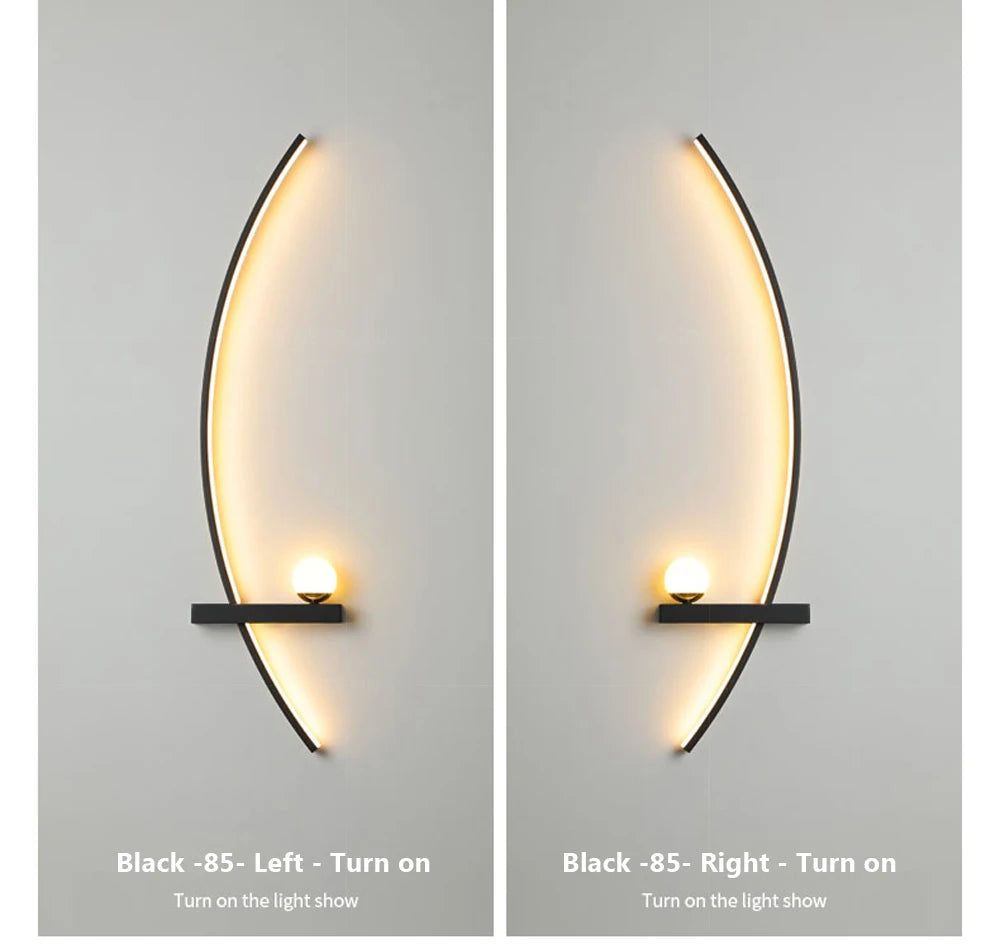 LED Wandlampe 55/105CM Smarte Fernbedienung Links Rechts Beleuchtung Wandleuchte Schlafzimmer Nachttisch Wohnzimmer Zuhause LED Lichter Leuchte