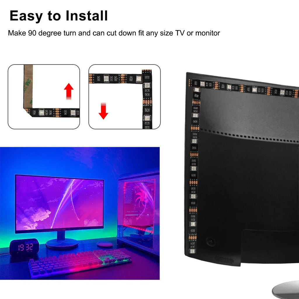 TV Hintergrundbeleuchtung Bluetooth USB RGB LED Streifen Lichter 1m 2M 3M 4M 5m SMD 5050 Flexibel USB DC 5V Band Diode RGB LED Strip Dekor Lampe