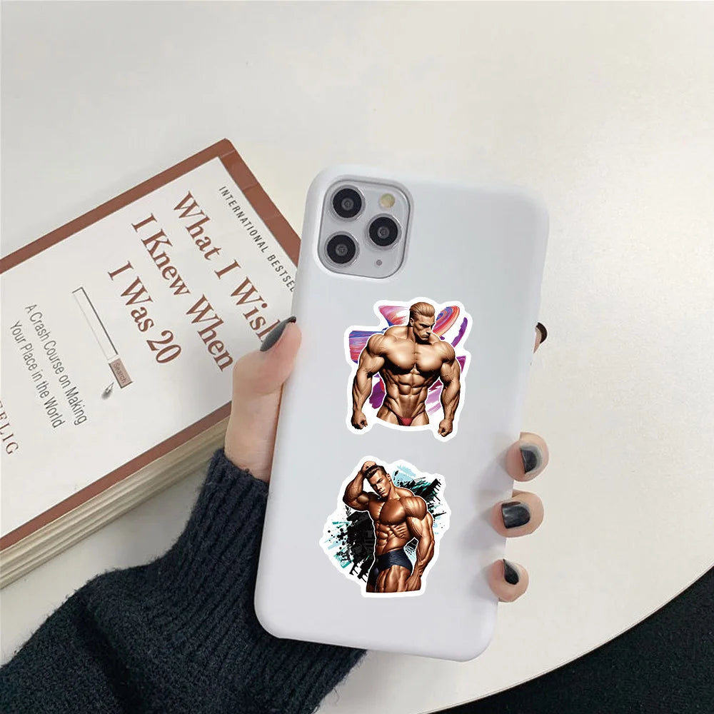 10/30/50 Stücke Coole Fitness Aufkleber Muskelmann Cartoon Graffiti DIY Gepäck Laptop Handy Gitarre Auto Fahrrad Skateboard Aufkleber Spielzeug