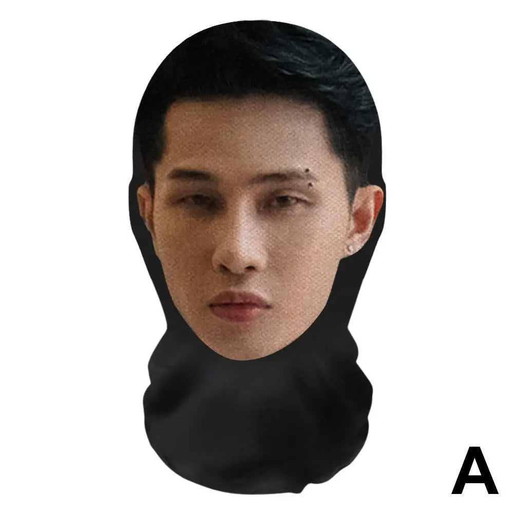 Lustige 3D-Muster Realistische Maske Elastisches Mesh Vollgesichtsmaske Männer Frauen Halloween Cosplay Kopfbedeckung Knifflige Kapuze Party Cosplay Requisite