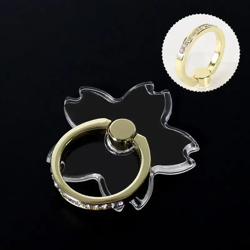Transparenter Luxus-Schmetterlings-Fingerring-Handyhalter für iPhone 15 Smartphone-Sticker-Ständer-Zubehör faltbarer Halter