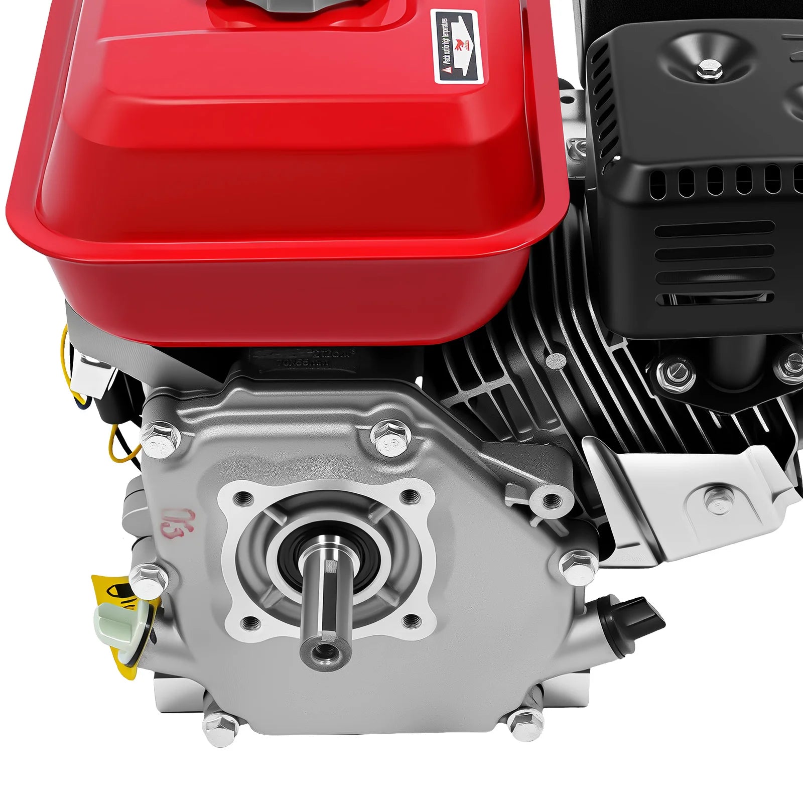 4-Takt 212cc Benzinmotor, 7,5PS 4000W 3600 U/min Einzylinder-Handstart-Benzinmotor, Kurbelwellendurchmesser 20mm