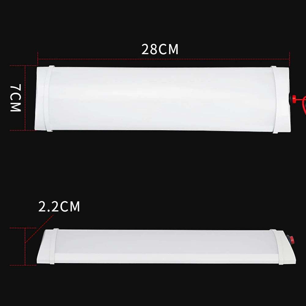 72LED 3Rows 12V 24V Ceiling Light RV Interior Trailer Boat Cargo Camper Lamp LED Lights for Camping BBQ Lamp