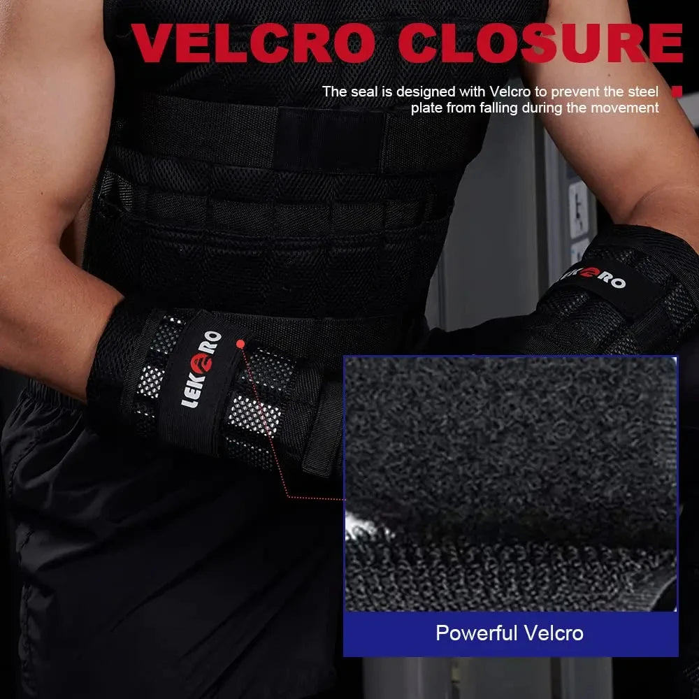 Verstellbare gewichtstragende Weste für Arme/Beine, abnehmbares Handgelenk- und Knöchelgewicht für Herren und Damen Training Fitness
