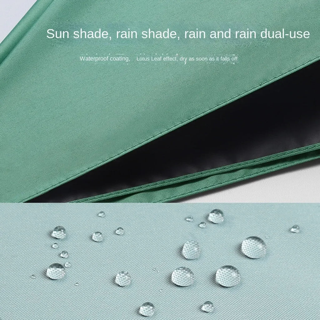 Kapsel-Regenschirm Tragbarer Mini-Sonnenschirm Sonnenschutz Regenschirm Schwarz Gummi-Legierungsgriff Faltbarer Sonnen-Regen-Dual-Use