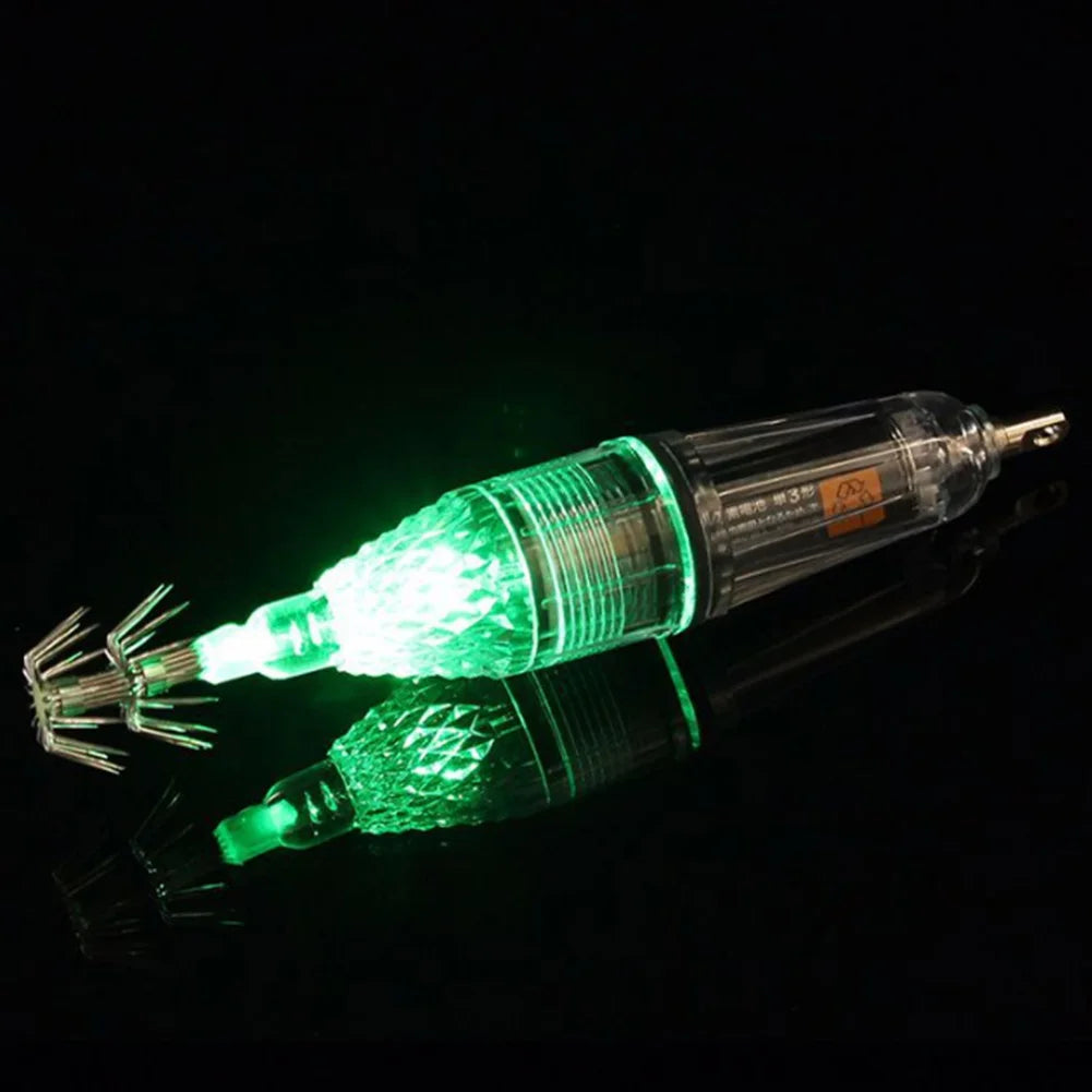 Fischköderlicht LED Tiefsee Leuchtender Tintenfisch Oktopus Regenschirmhaken LED Tintenfisch-Köderlampe Angelzubehör Unterwasserleuchten