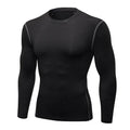 Herren Kompressions-Laufshirt, Trainings-Jogging-Shirts, Fitnessstudio-Sportbekleidung, eng anliegendes Langarm-Sport-T-Shirt, schnelltrocknende Kleidung