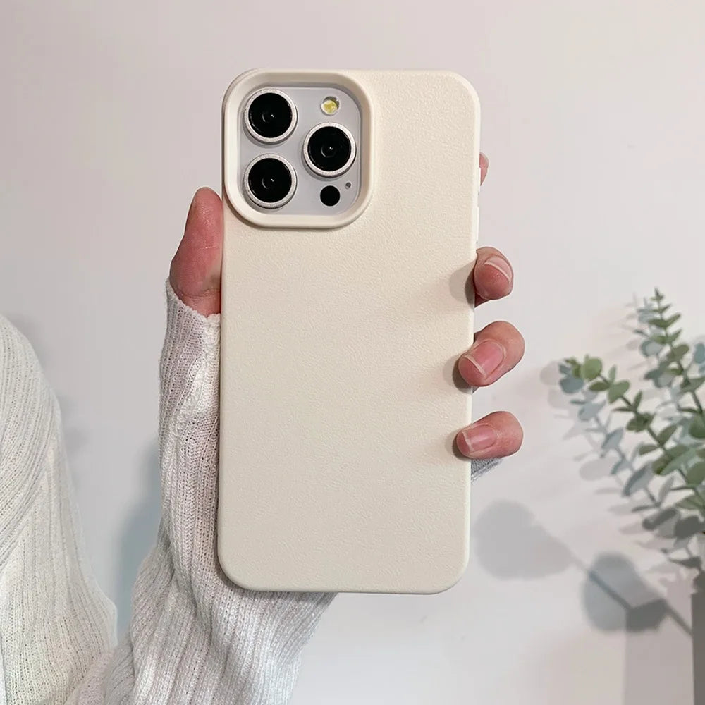 Leather Phone Case For iPhone 17 Pro Max 16 18 Pro Max 13 11 15 14 Plus 12 17 Air 17Promax Shockproof Soft TPU Funda Cover Coque