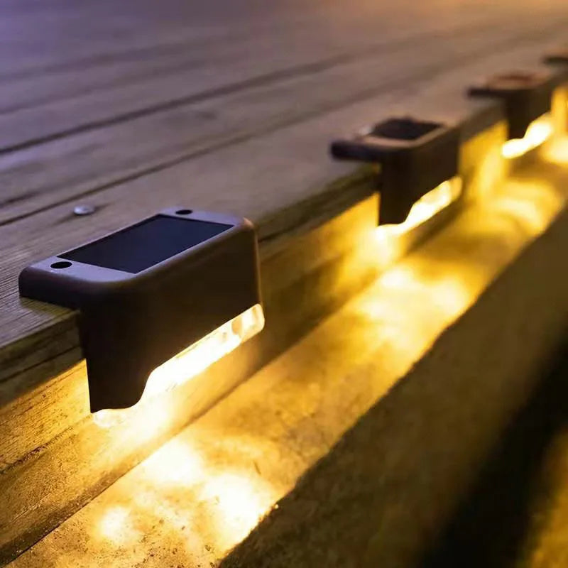 LED Solar Stufenlampe Weg Treppe Gartenleuchten Wasserdicht Balkonlicht Dekoration für Terrassen-Treppen-Zaunlicht