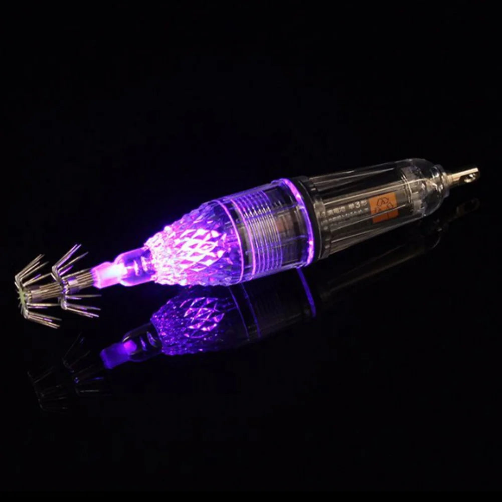 Fischköderlicht LED Tiefsee Leuchtender Tintenfisch Oktopus Regenschirmhaken LED Tintenfisch-Köderlampe Angelzubehör Unterwasserleuchten