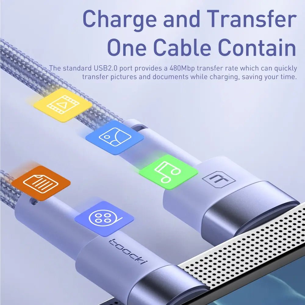 Toocki 2er Pack 3A USB C Kabel Typ C für Xiaomi 12t Pro Realme Redmi Note 12 Pro Poco F3 X4 GT Schnellladekabel Datenkabel