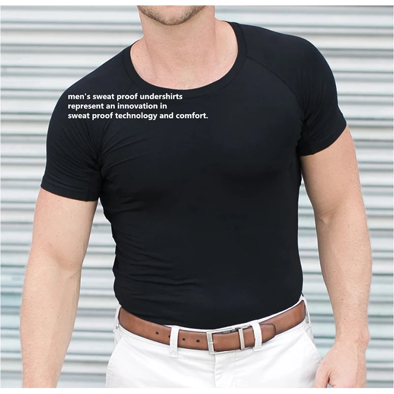 Herren Modal Schweißdicht Anti Gegen Achselschweiß Beständige Fitness Herren T-Shirts
