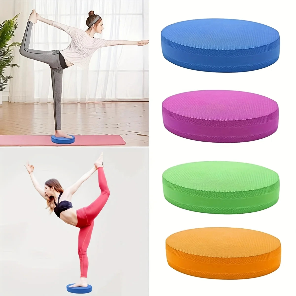 1 Yoga Balance Mat, Yoga Fitness Tablet Support Mat, Elliptical Massage Yoga Balance Mat, Yoga Training Supplies