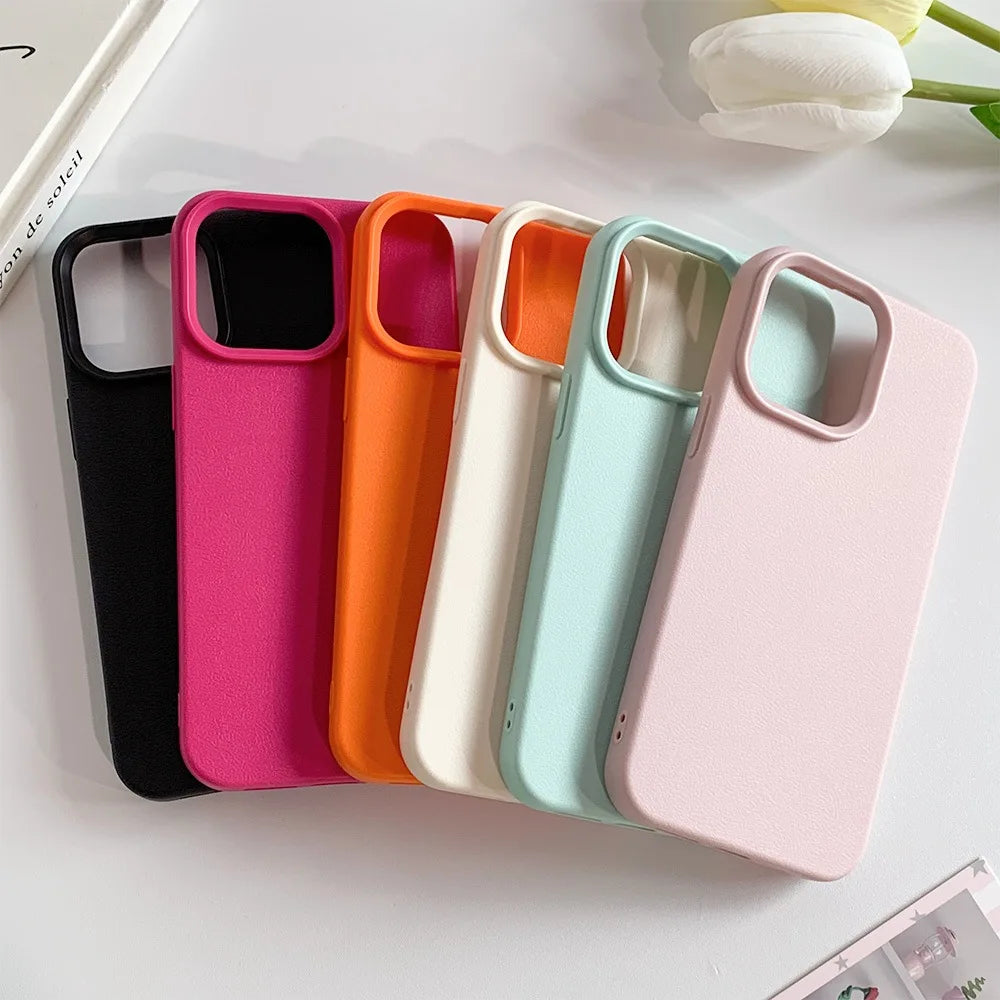 Leather Phone Case For iPhone 17 Pro Max 16 18 Pro Max 13 11 15 14 Plus 12 17 Air 17Promax Shockproof Soft TPU Funda Cover Coque