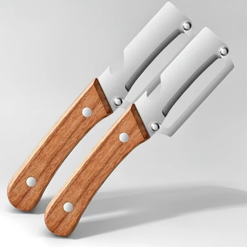 Wood-Handle Kitchen Peeler for Fruit & Vegetables