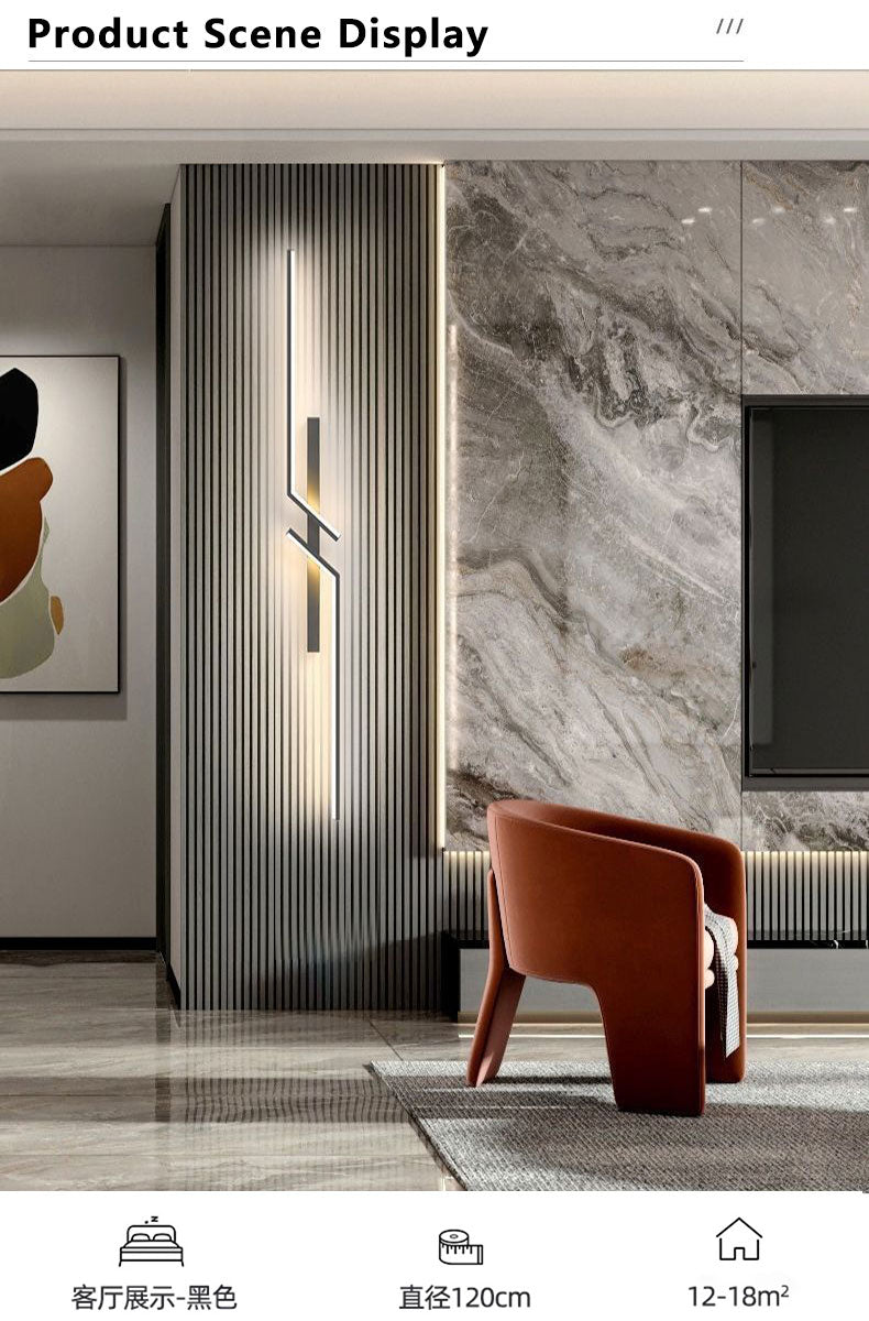 Moderne Kreative LED-Streifen-Wandleuchte, minimalistische Schlafzimmer-Nachttisch-Wandlampe, LED-Leuchten, Wohnzimmer TV-Sofa Hintergrund-Wandleuchte