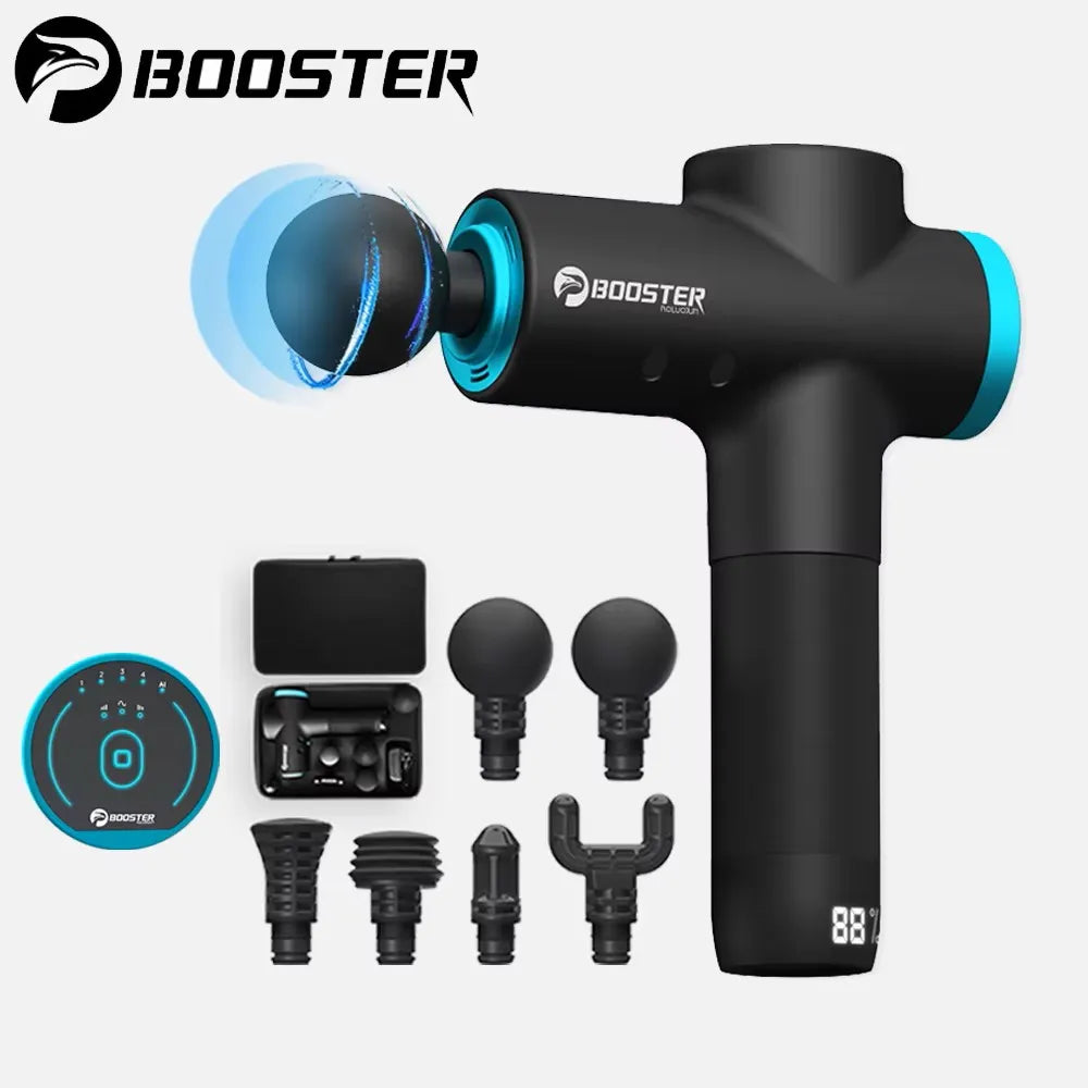 BOOSTER M2-12V LCD Display Massagepistole Professioneller Tiefenmuskelmasseur Körperentspannung Faszienpistole Fitness