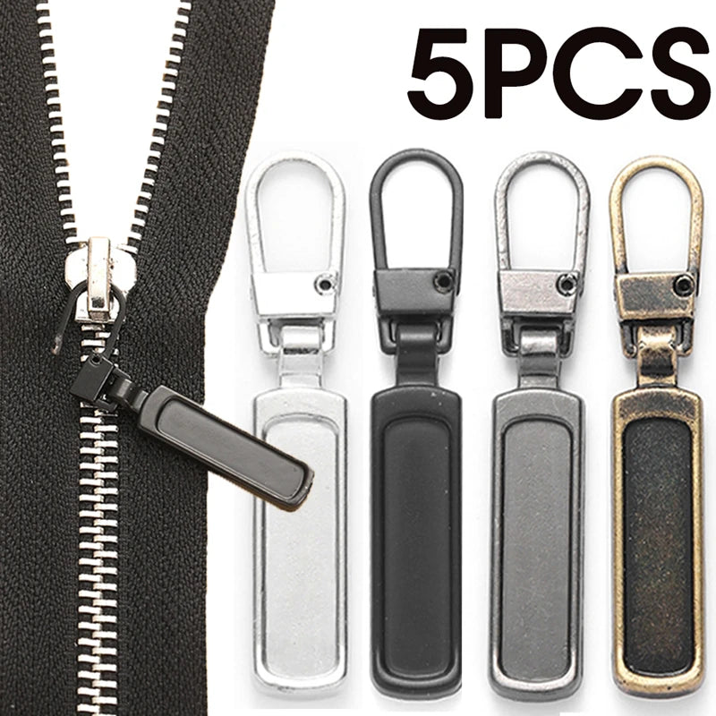 5 Stück Näh-DIY abnehmbarer Reißverschlusskopf Reißverschlusszipper praktisch bequem stabil Tasche Handtasche Koffer Geldbörse Rucksack Zelt