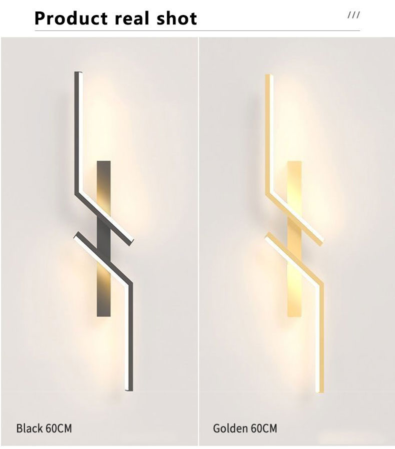 Moderne Kreative LED-Streifen-Wandleuchte, minimalistische Schlafzimmer-Nachttisch-Wandlampe, LED-Leuchten, Wohnzimmer TV-Sofa Hintergrund-Wandleuchte