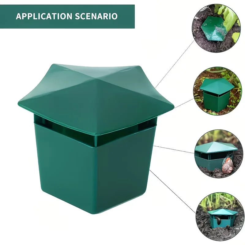 Robuste Schneckenfalle, verdickte korrosionsbeständige Kunststoffbox, kein Strom für Garten, Gemüse, Blumen