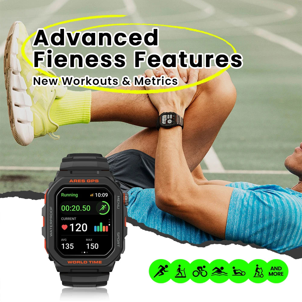 Neue Zeblaze Ares GPS Smartwatch mit integriertem Alexa & GPS Bluetooth Telefonanrufen Smartwatch Herzfrequenz SpO2 Fitness Tracker
