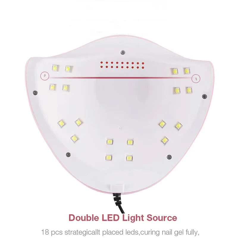 54W 18 LED UV Nagellampe Manicure Nageltrockner Nagelwerkzeuge Maschine UV Professionelles Material Nägel Trocknen Wärmelampen