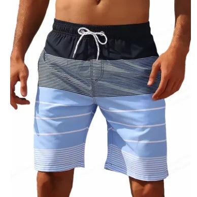 2025 New Men's Casual Shorts Fitness Shorts Summer Breathable 3D Beach Shorts Men's Classic Beach Quick Drying Shorts