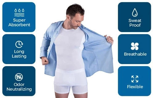 Herren Modal Schweißdicht Anti Gegen Achselschweiß Beständige Fitness Herren T-Shirts