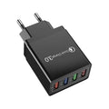 EU US Stecker 3A USB Ladegerät Multi Port 4 USB Quick Charge 3.0 für Telefon Adapter Tablet Tragbares Wandladegerät Schnellladegerät für Poco