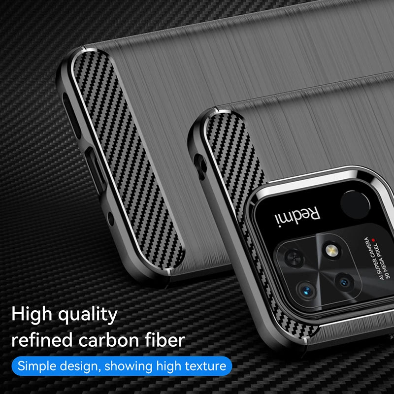 Para Xiaomi POCO C40 Funda para POCO C40 X4 M4 Pro F4 M3 X3 M5 M5S Funda Protectora Fibra TPU Silicona Armadura Goma POCO C40 Cubierta