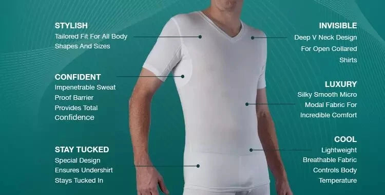 Herren Modal Schweißdicht Anti Gegen Achselschweiß Beständige Fitness Herren T-Shirts