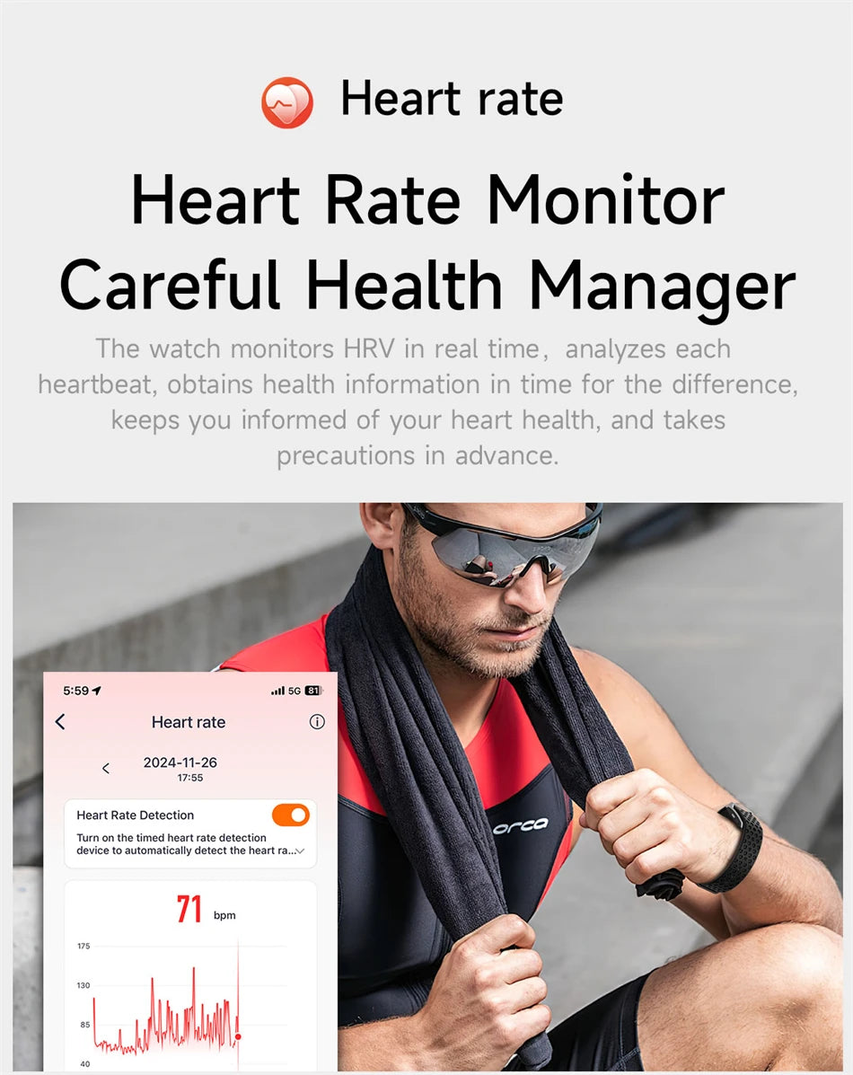 LIGE Smartwatch ohne Display Herren Herzfrequenz Blutdruck Gesundheitsmonitor Armband Smart Armreif Sport Fitness Damen Smartwatch