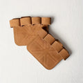 2 pares de guantes de fitness para dominadas | Protección de palma de cuero vacuno multicolor | Agarre antideslizante y resistente al desgaste